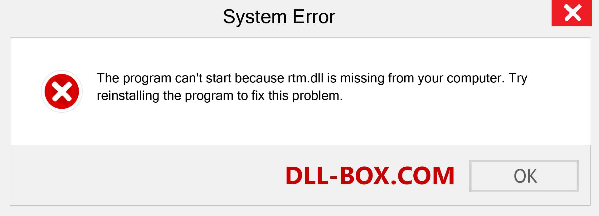  rtm.dll file is missing?. Download for Windows 7, 8, 10 - Fix  rtm dll Missing Error on Windows, photos, images